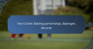Test Cricket: Batting partnerships, Bijdragen, Records
