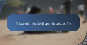 Testwedstrijd: Gelijkspel, Resultaat, Tie