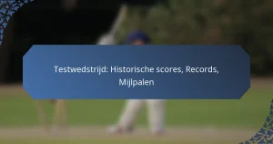 Testwedstrijd: Historische scores, Records, Mijlpalen