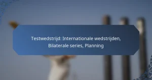 Testwedstrijd: Internationale wedstrijden, Bilaterale series, Planning