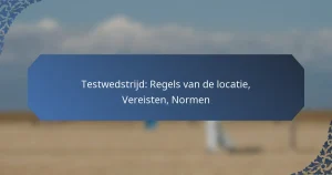 Testwedstrijd: Regels van de locatie, Vereisten, Normen